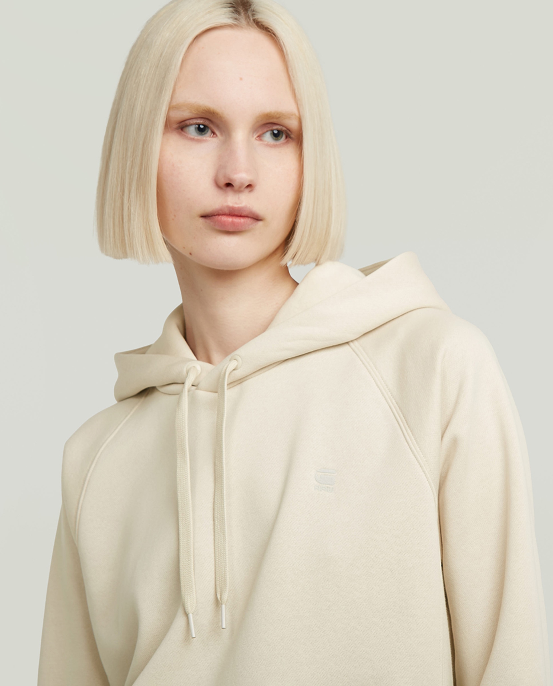 Sweatshirt de mulher com capuz Branco-4