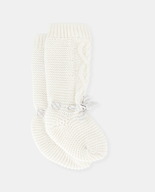 Imagen 0 de Patuco largo tricot y plana all over print de bebé