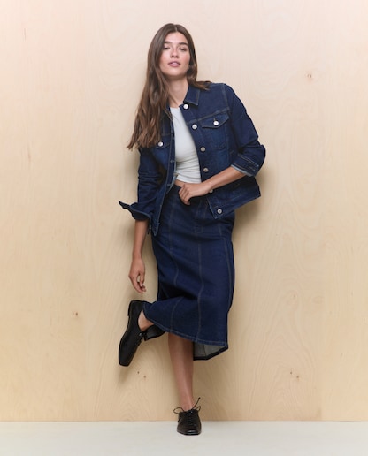 Imagen 0 de Falda vaquera largo midi