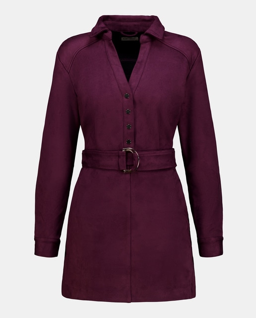 Imagem 0 de Vestido Curto com Efeito de Camurça