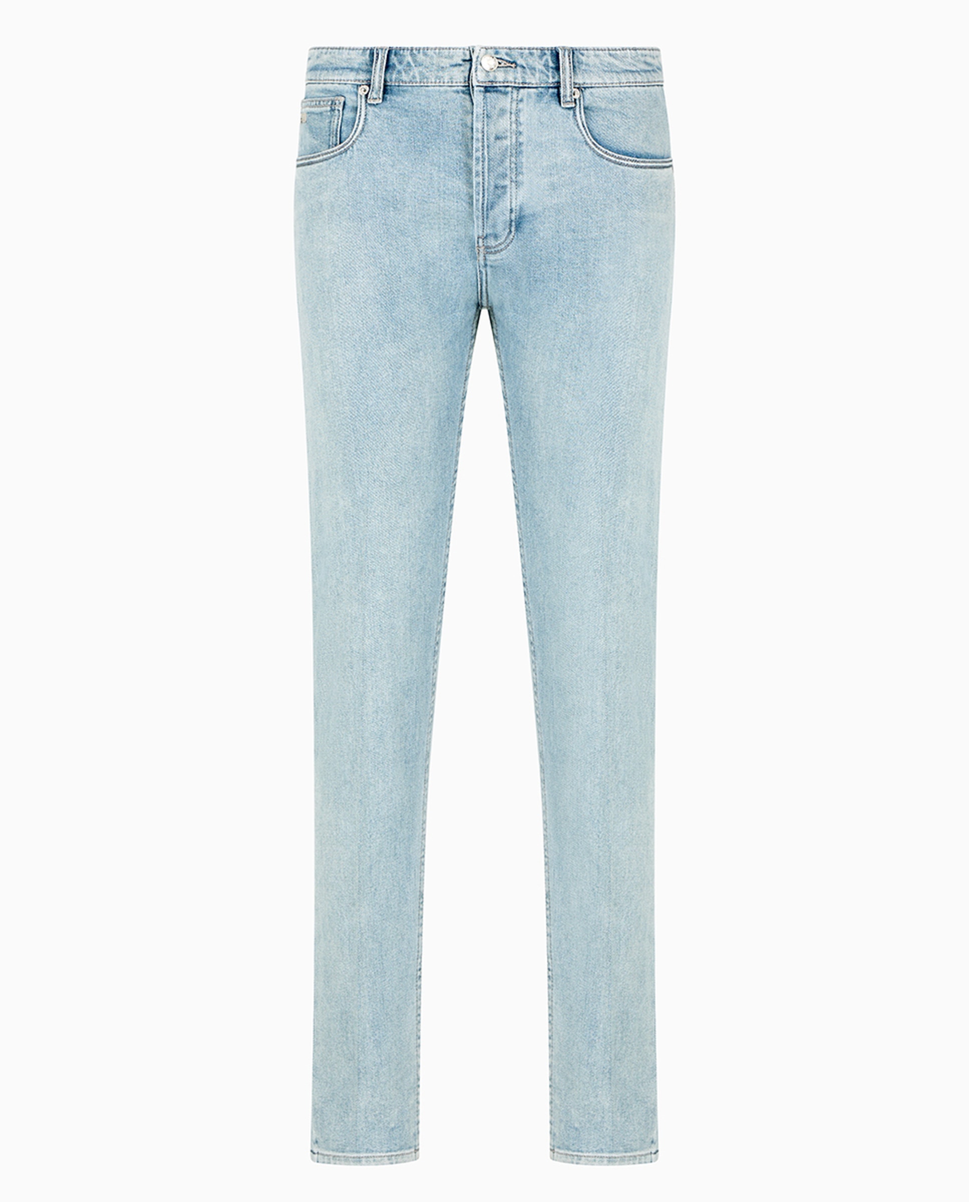Jeans J75 Slim Fit de Ganga com Lavagem Clara Azul-claro-5
