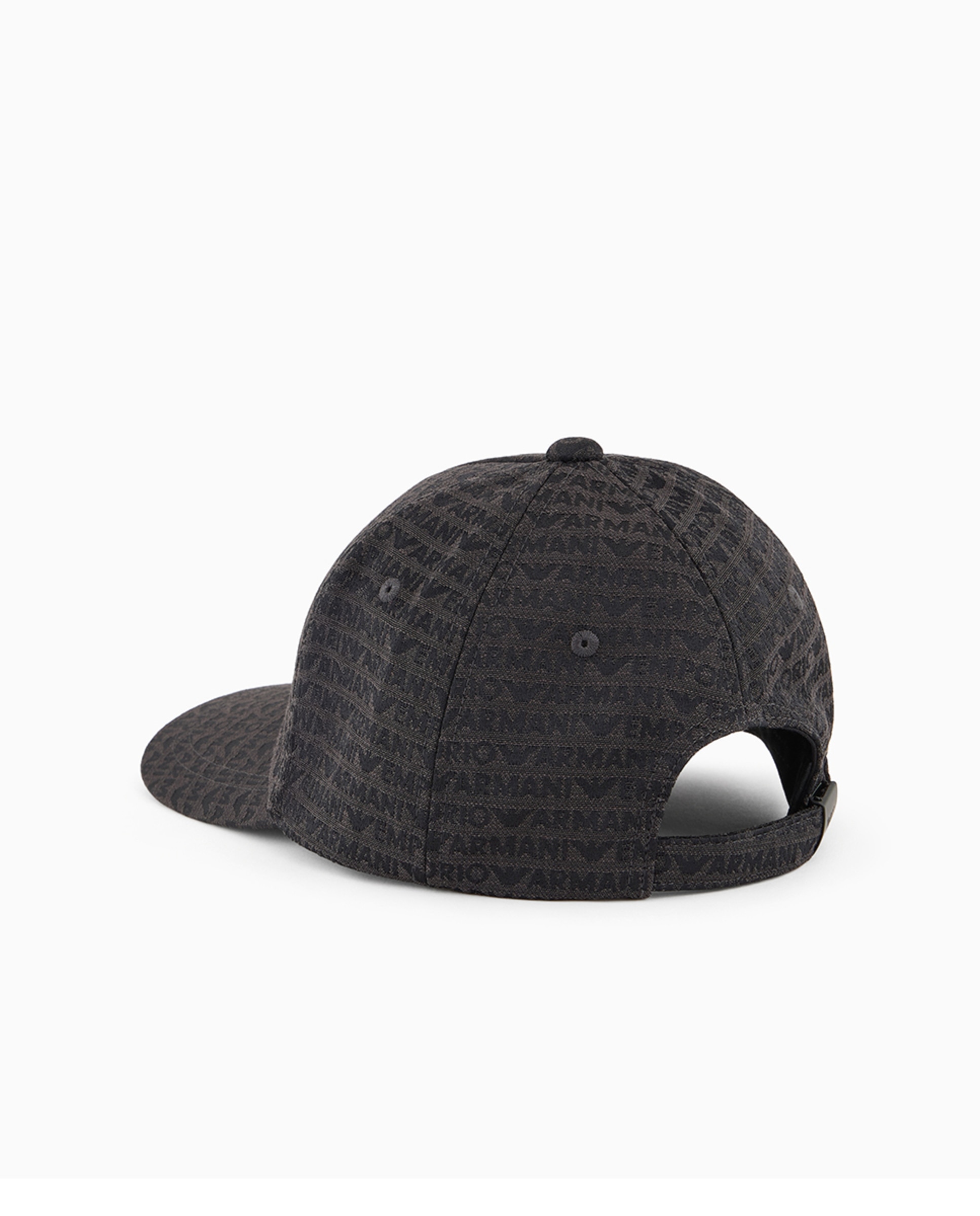 Boné de Nylon com Logótipo em Tecido Jacquard Preto-2