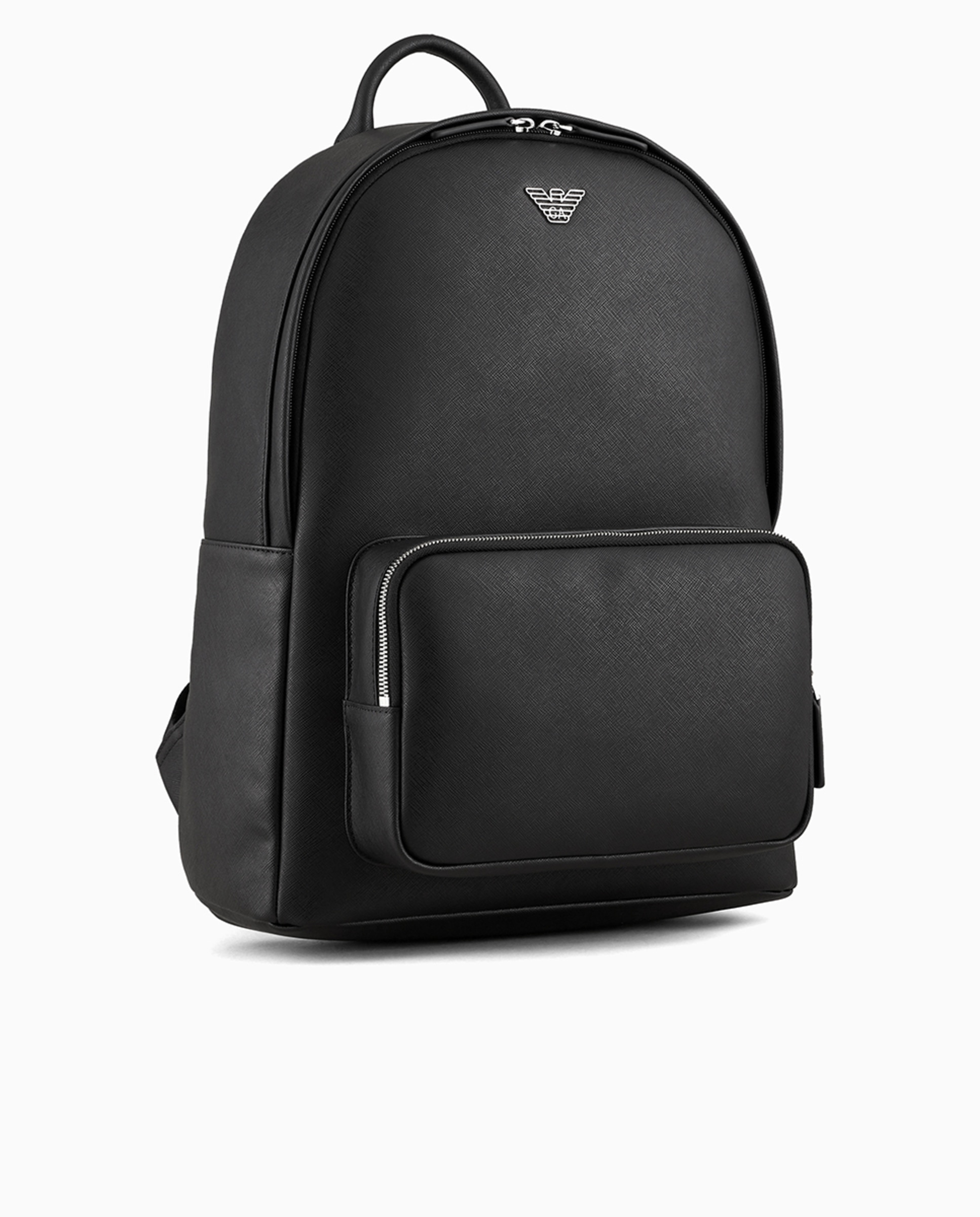 Mochila Saffiano com Bolso Preto-8
