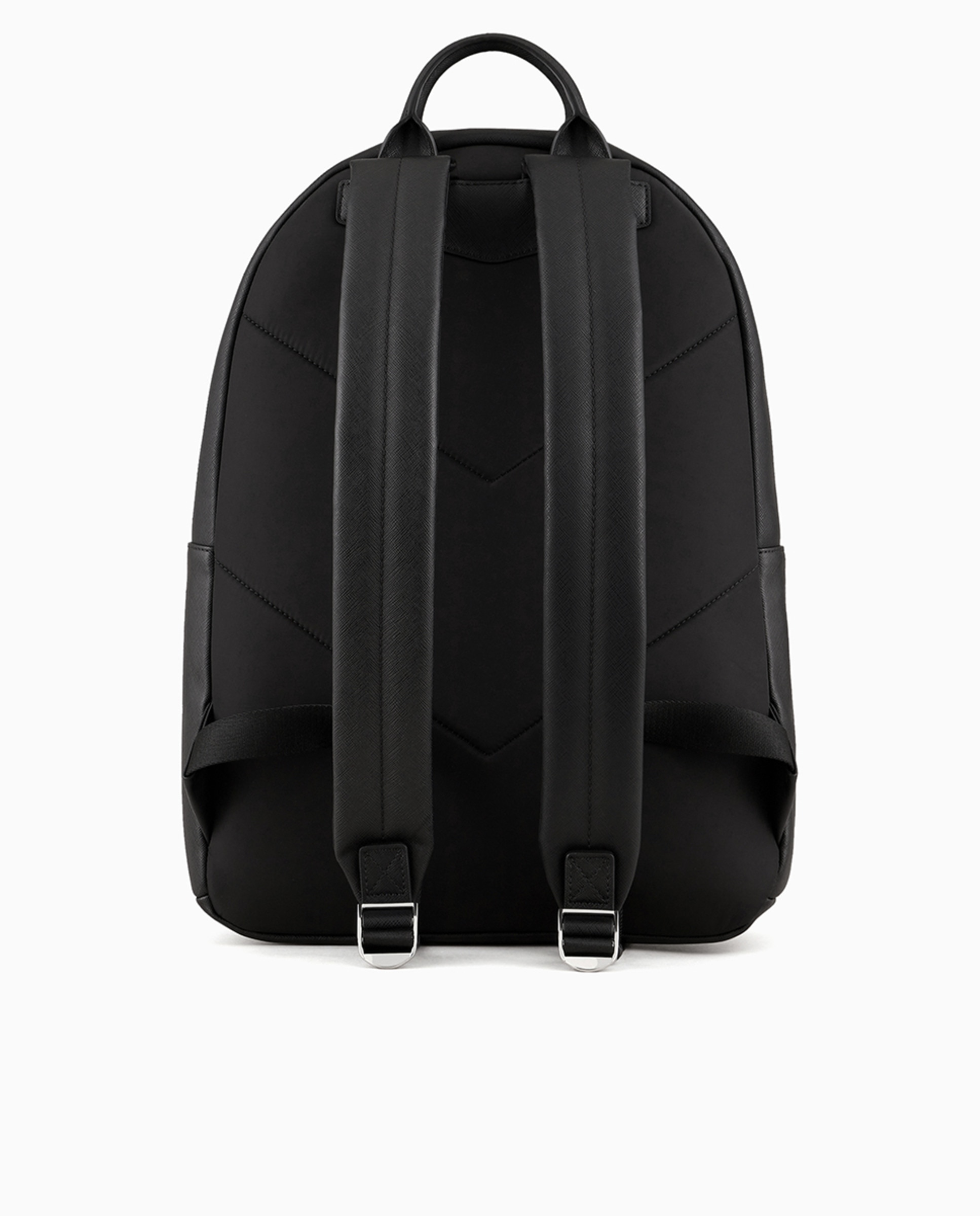 Mochila Saffiano com Bolso Preto-7