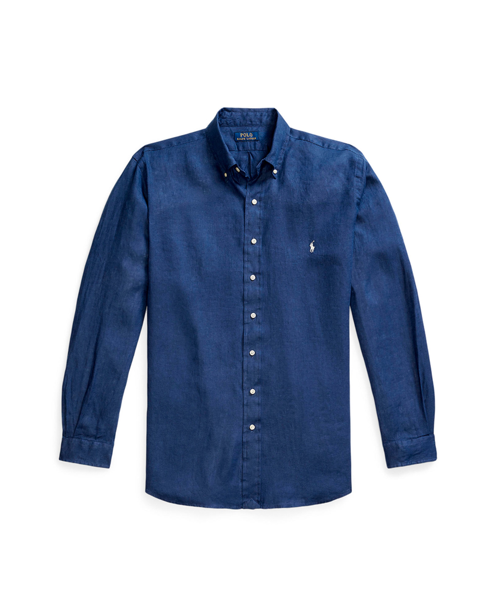 Camisa de Linho Custom fit Azul-marinho-6