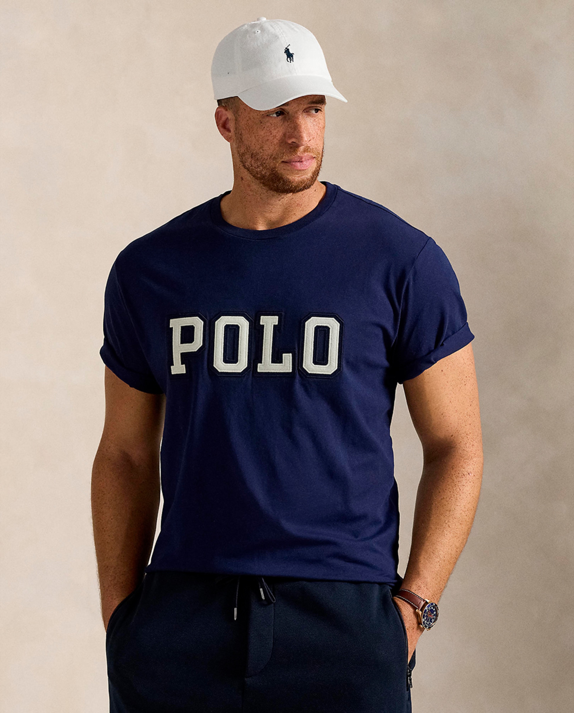 Camiseta de hombre de punto con logotipo tallas grandes · Polo