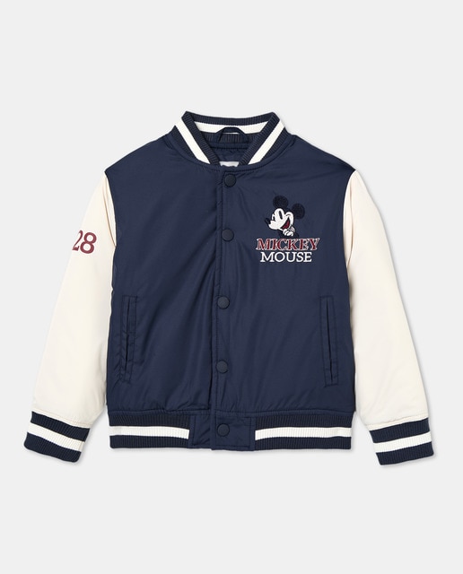 Imagem 0 de Blusão Bomber Liso com Estampado de Fantasia Mickey
