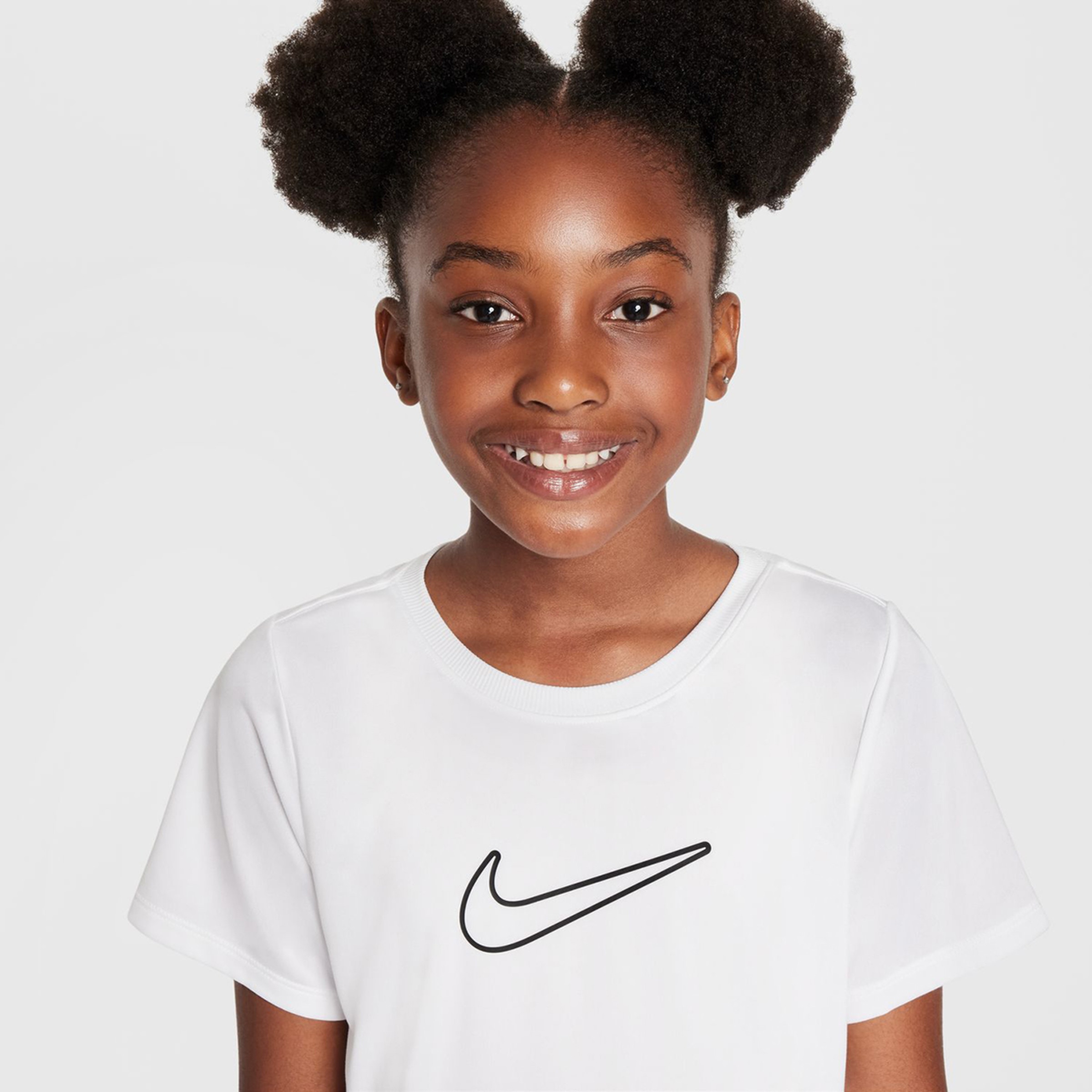 T-shirt de Menina One Fitted Branco-3