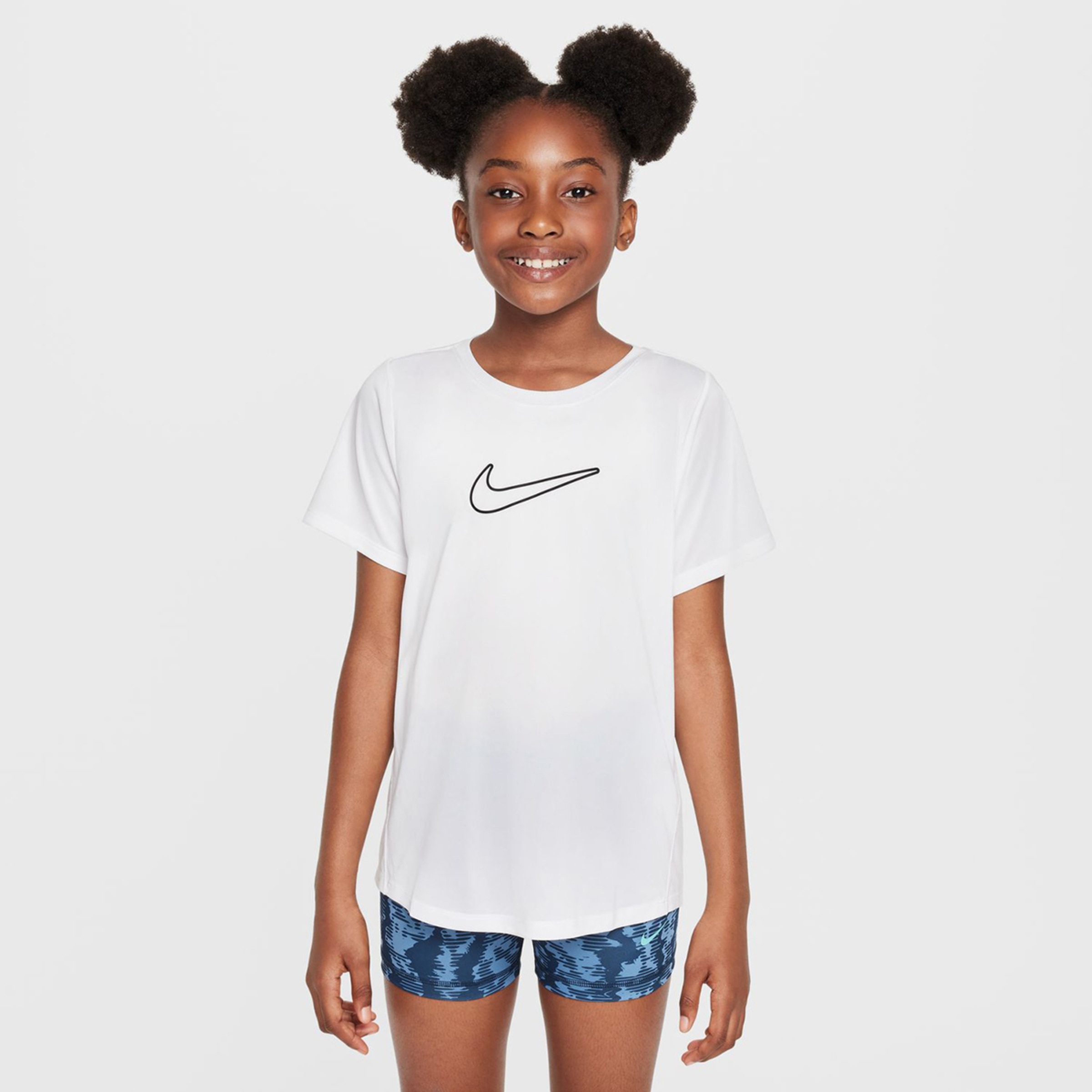 T-shirt de Menina One Fitted Branco-1