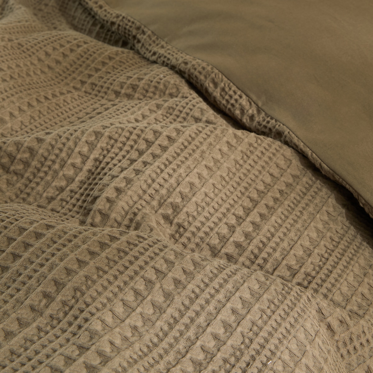 Conjunto de capa de edredão em algodão Cotton Verde-4