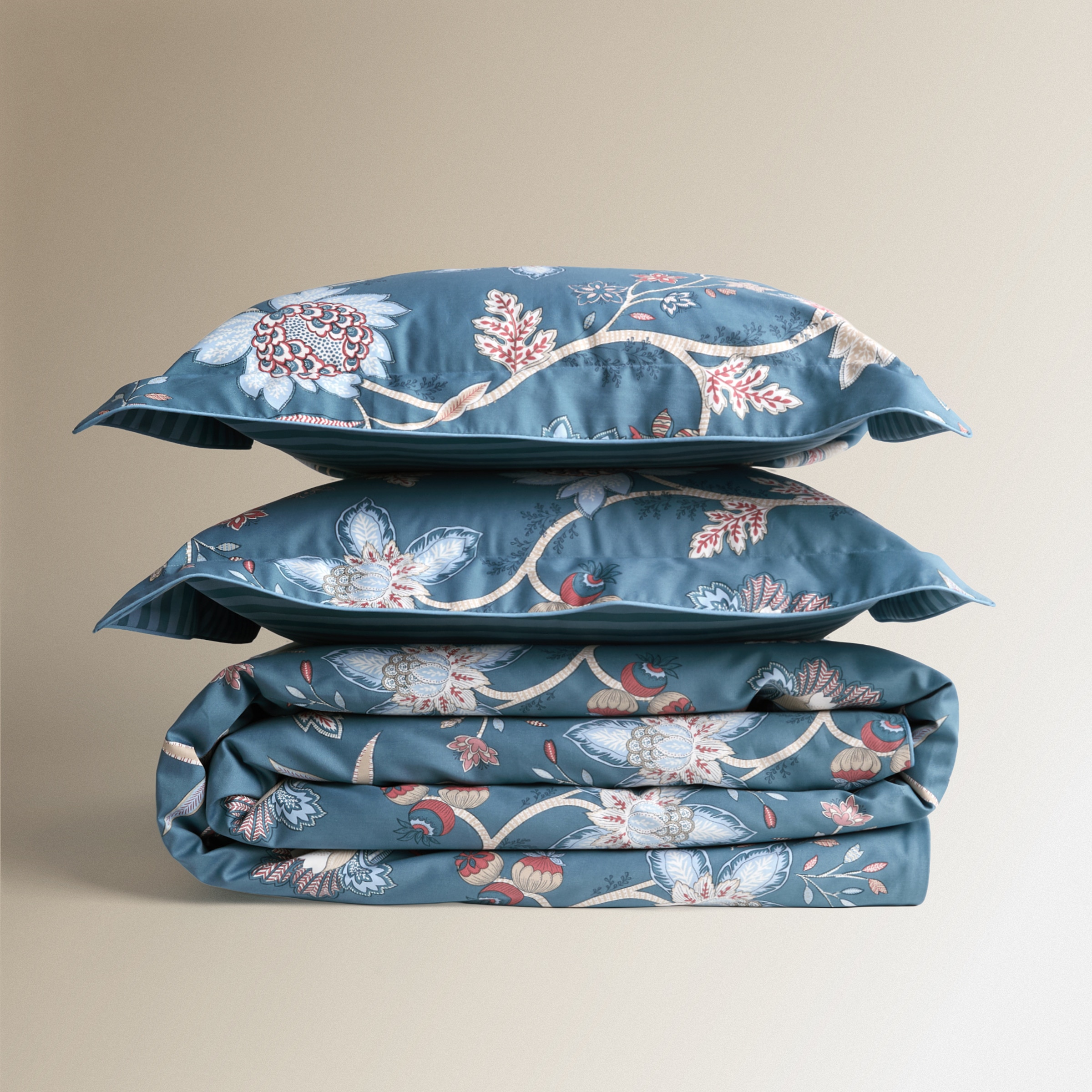 Juego de funda nórdica algodón Satén Verona Azul-6