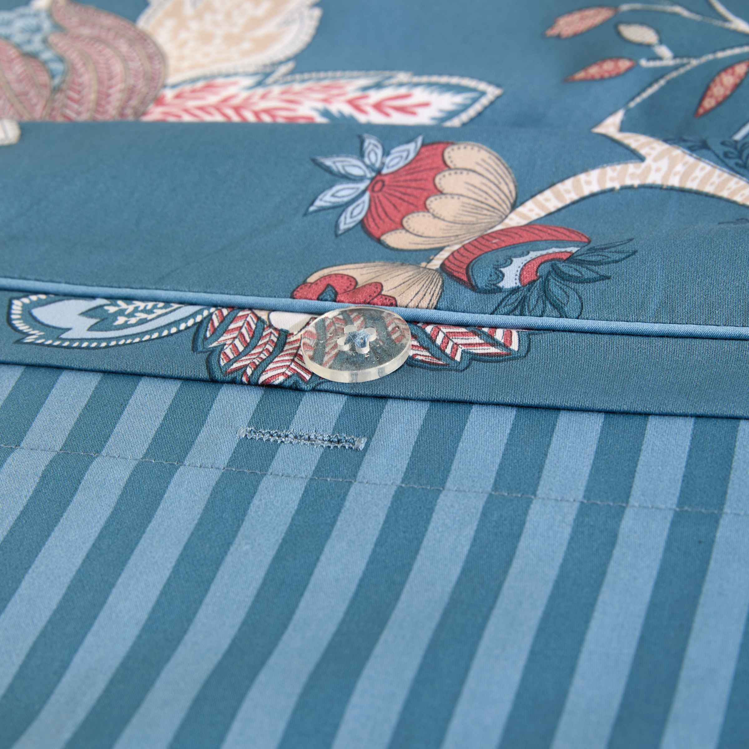 Juego de funda nórdica algodón Satén Verona Azul-5