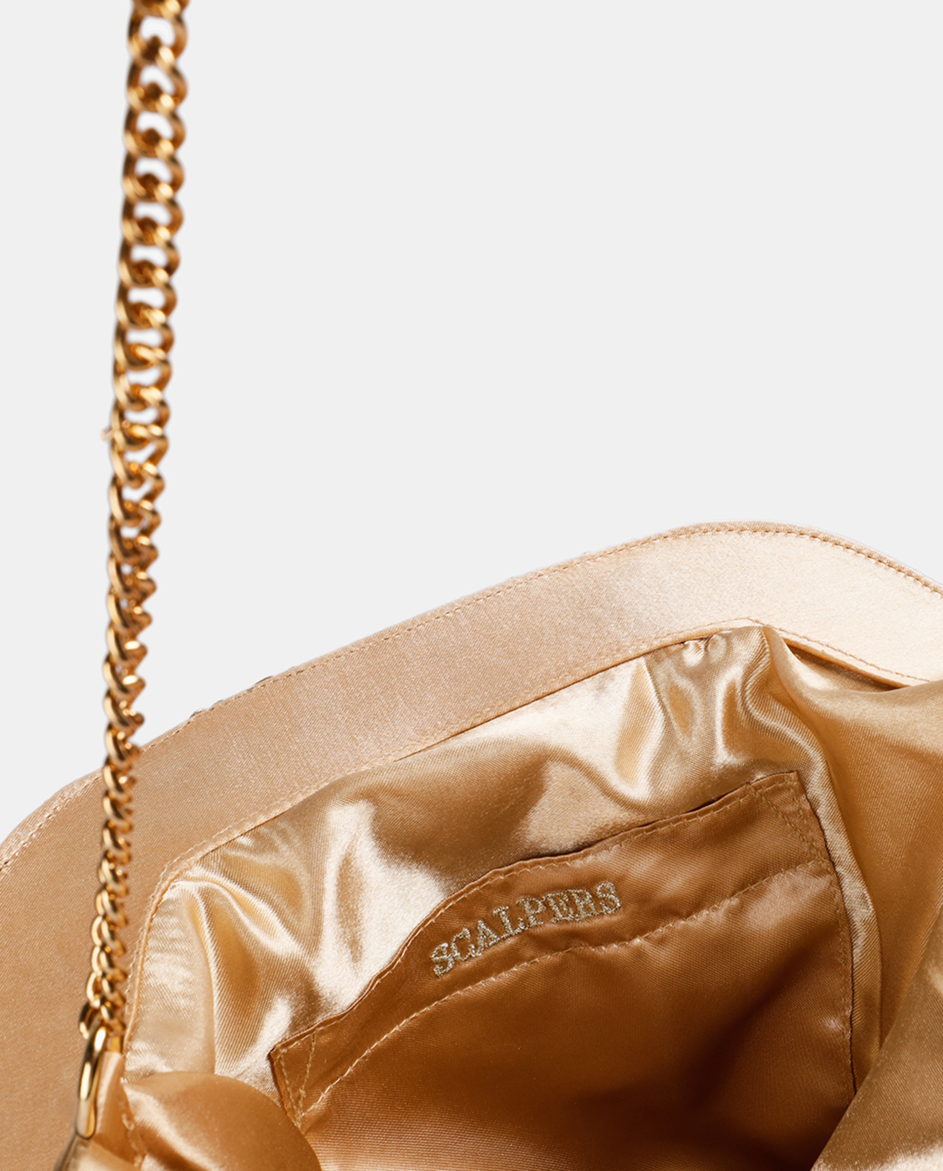 Mala Clutch de Crochet - Dourado Ouro-5