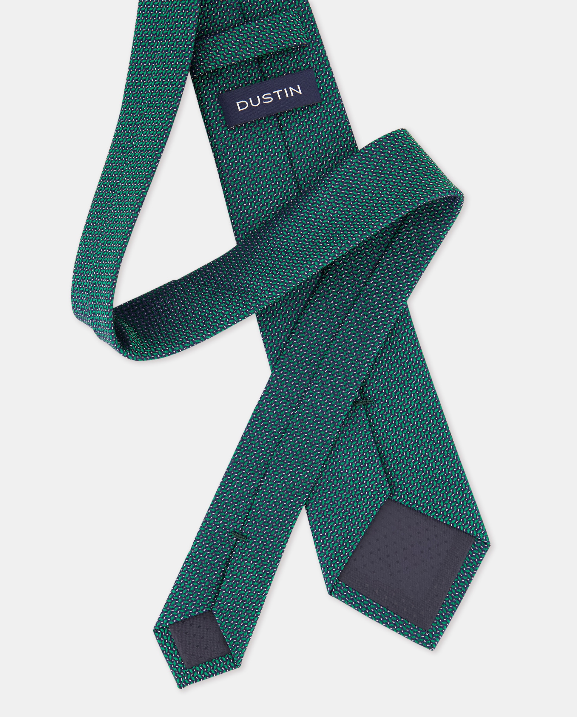 Gravata de Seda com Micro Estrutura Verde-2