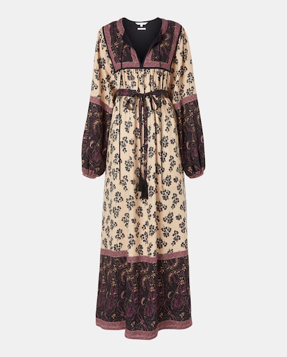 Imagen 0 de Vestido midi largo estampado de mujer