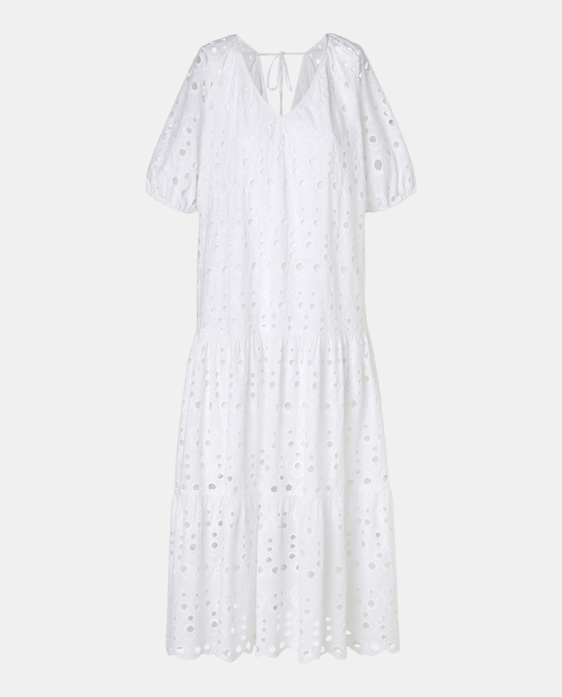 Vestido Comprido Liso Branco-5