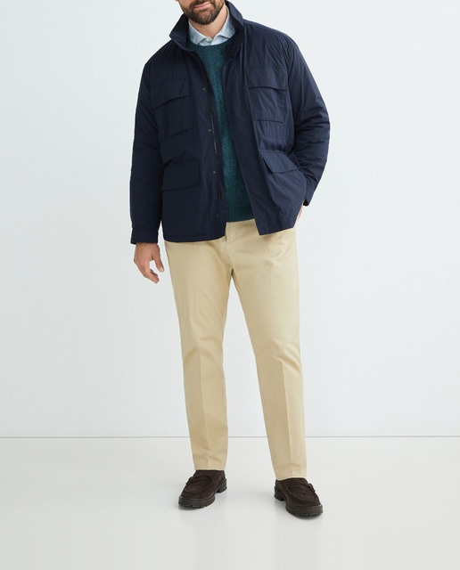 Imagen 0 de Field jacket de hombre tallas grades, con capucha y cuatro bolsillos