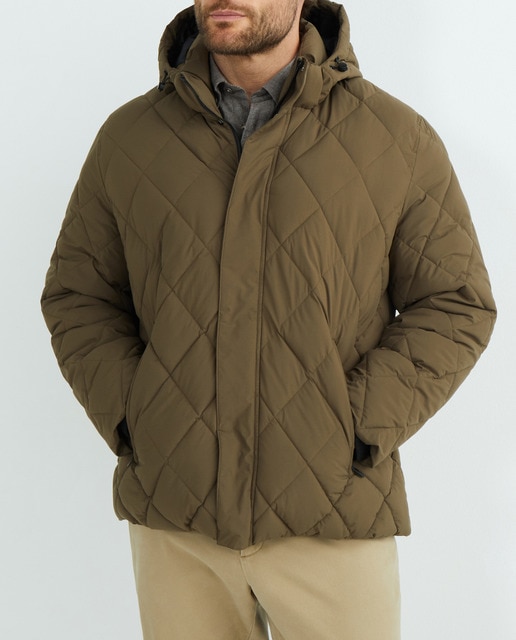 Imagen 0 de Parka de tallas grandes pespunte a rombos y capucha