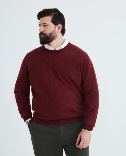 Imagen 0 de Jersey de hombre de cuello redondo liso cashmere