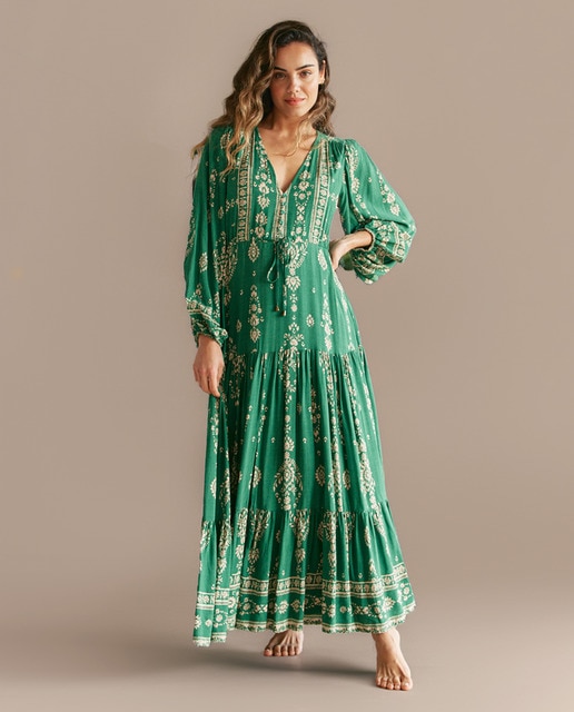Imagem 0 de Vestido comprido estampado