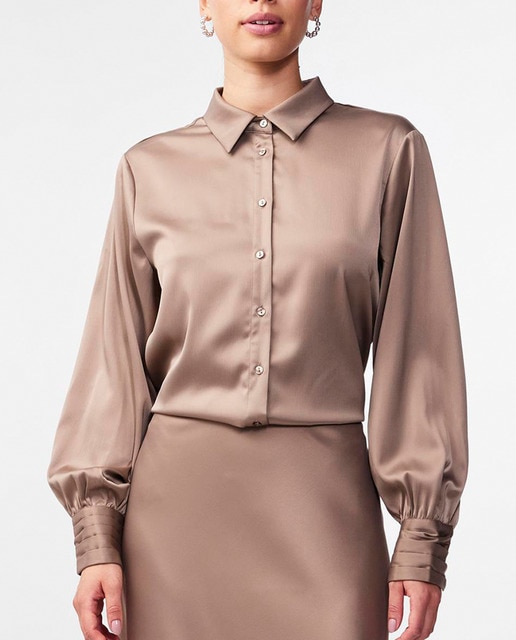 Imagen 0 de Camisa de mujer manga larga satinada