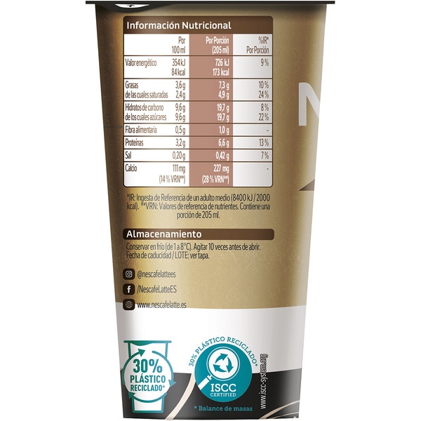 Baileys flavour alcohol-free coffee dairy drink, gluten-free cup 215 g