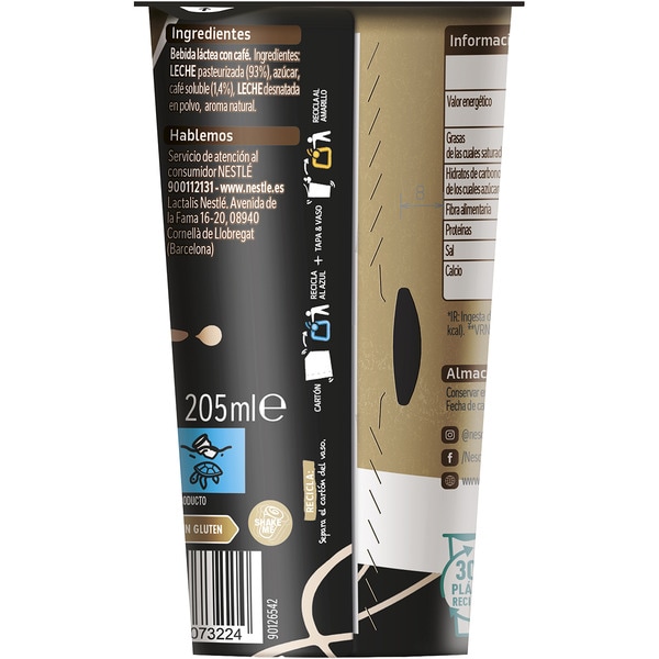 Baileys flavour alcohol-free coffee dairy drink, gluten-free cup 215 g