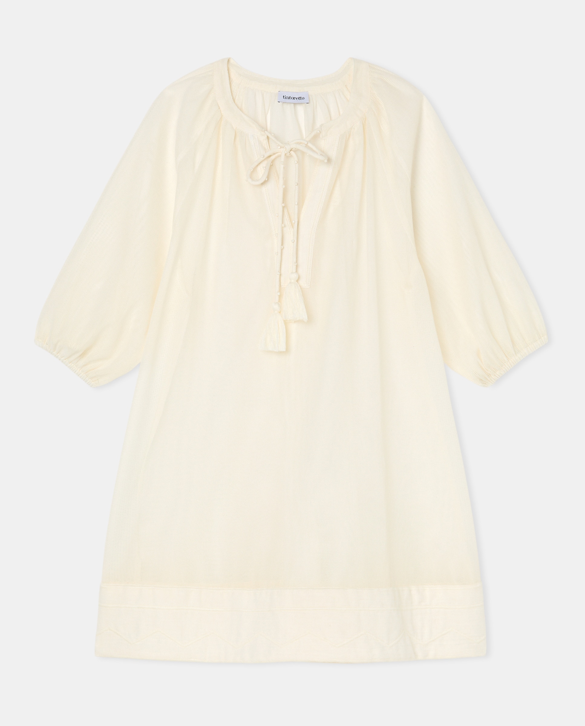 Vestido curto de praia 120 Cru-4