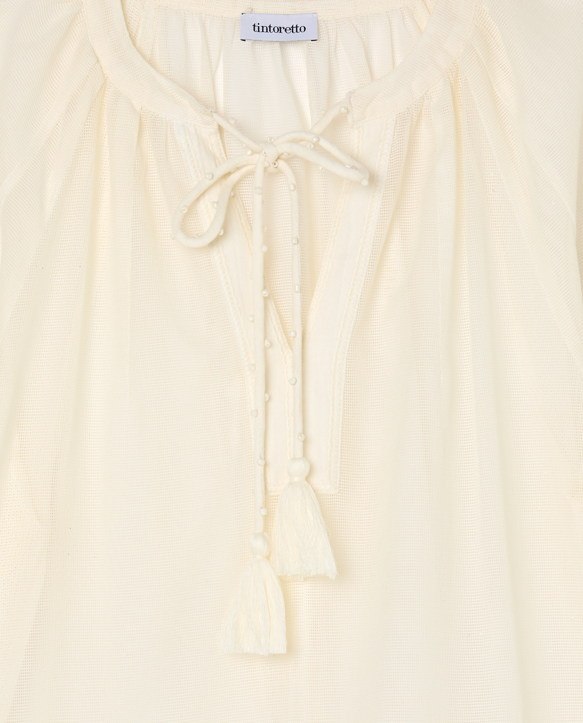 Vestido curto de praia 120 Cru-5