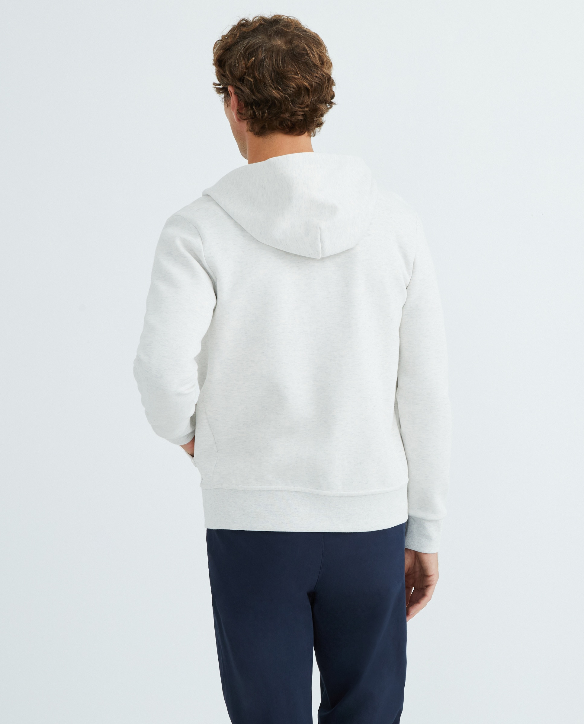 Sweatshirt com Capuz e Fecho de Correr Cinzento Prateado-4