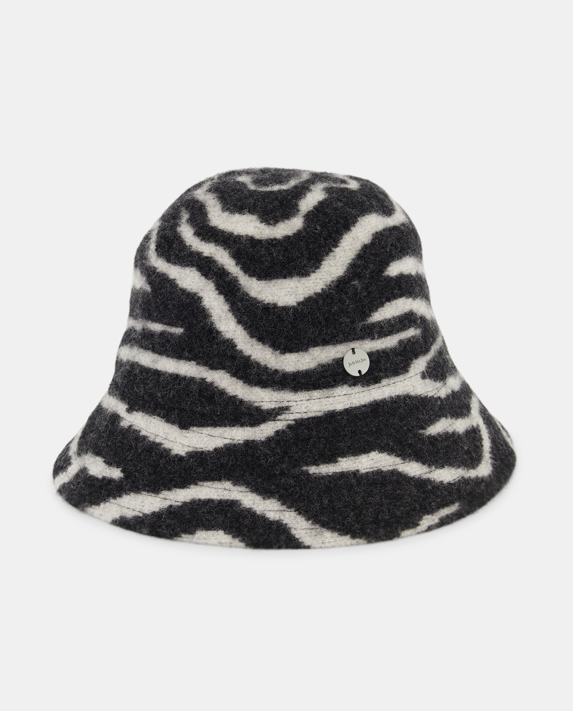 Gorro com Animal Print de Zebra Preto-1