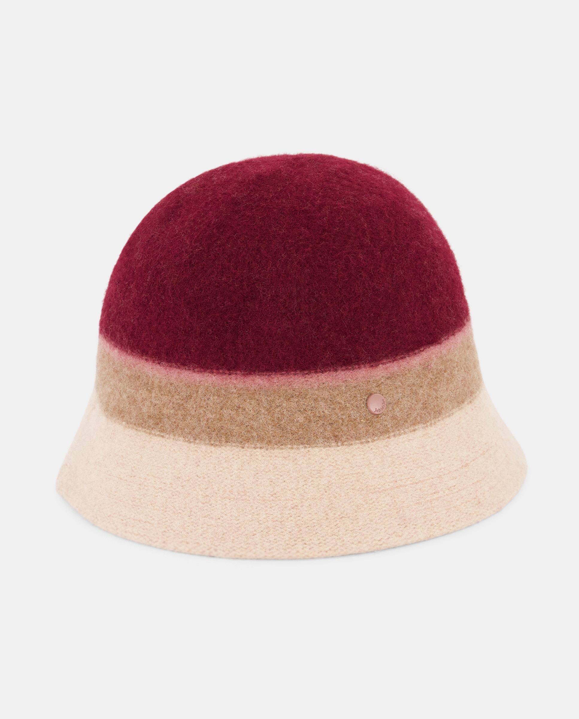 Gorro com Risca em Contraste 200 Rosa-1