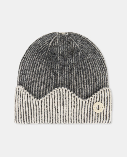 Imagem 0 de Gorro de Malha Canelada Bicolor