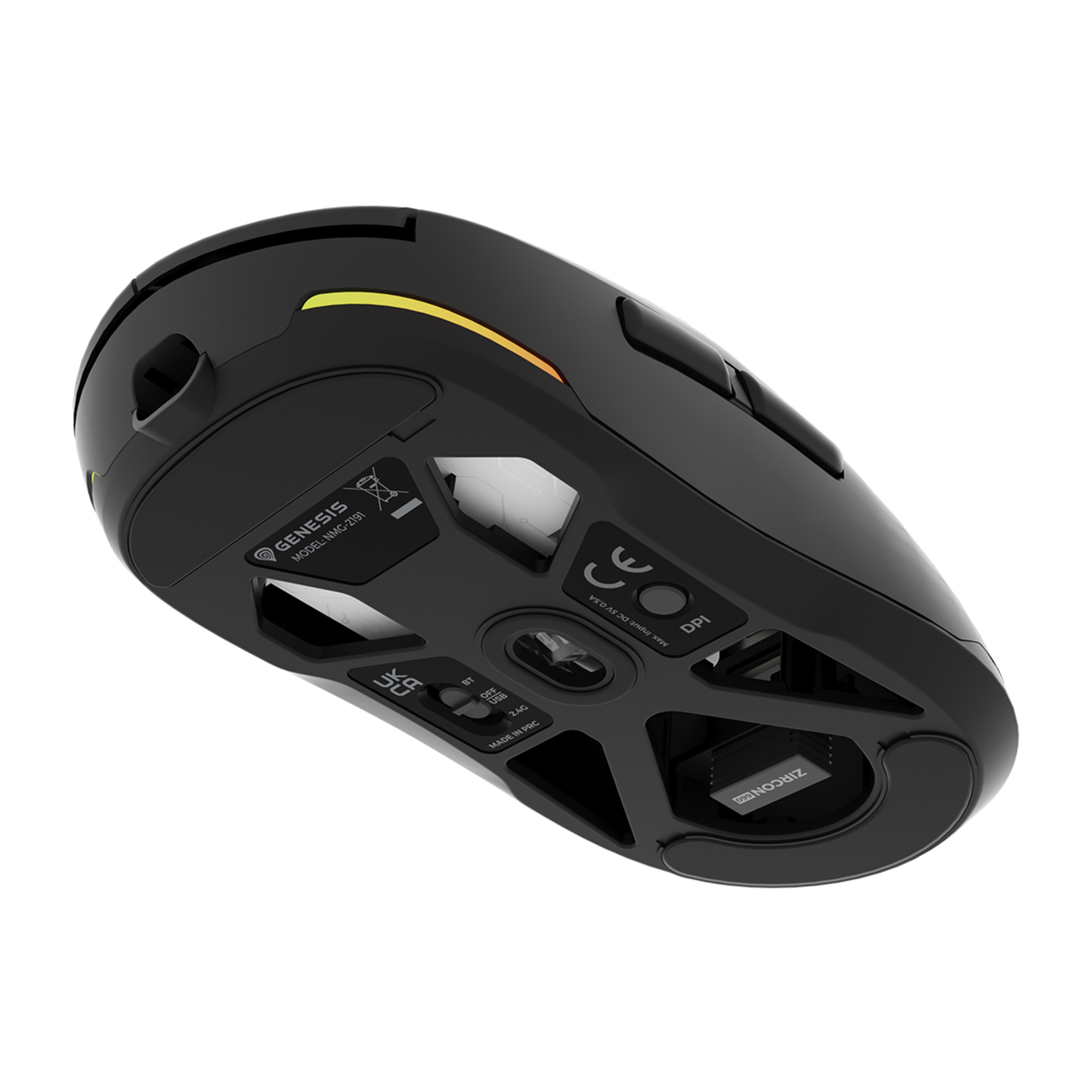 Ratón Gaming Genesis Zircon 660, RF Wireless + Bluetooth + USB-A Negro-11