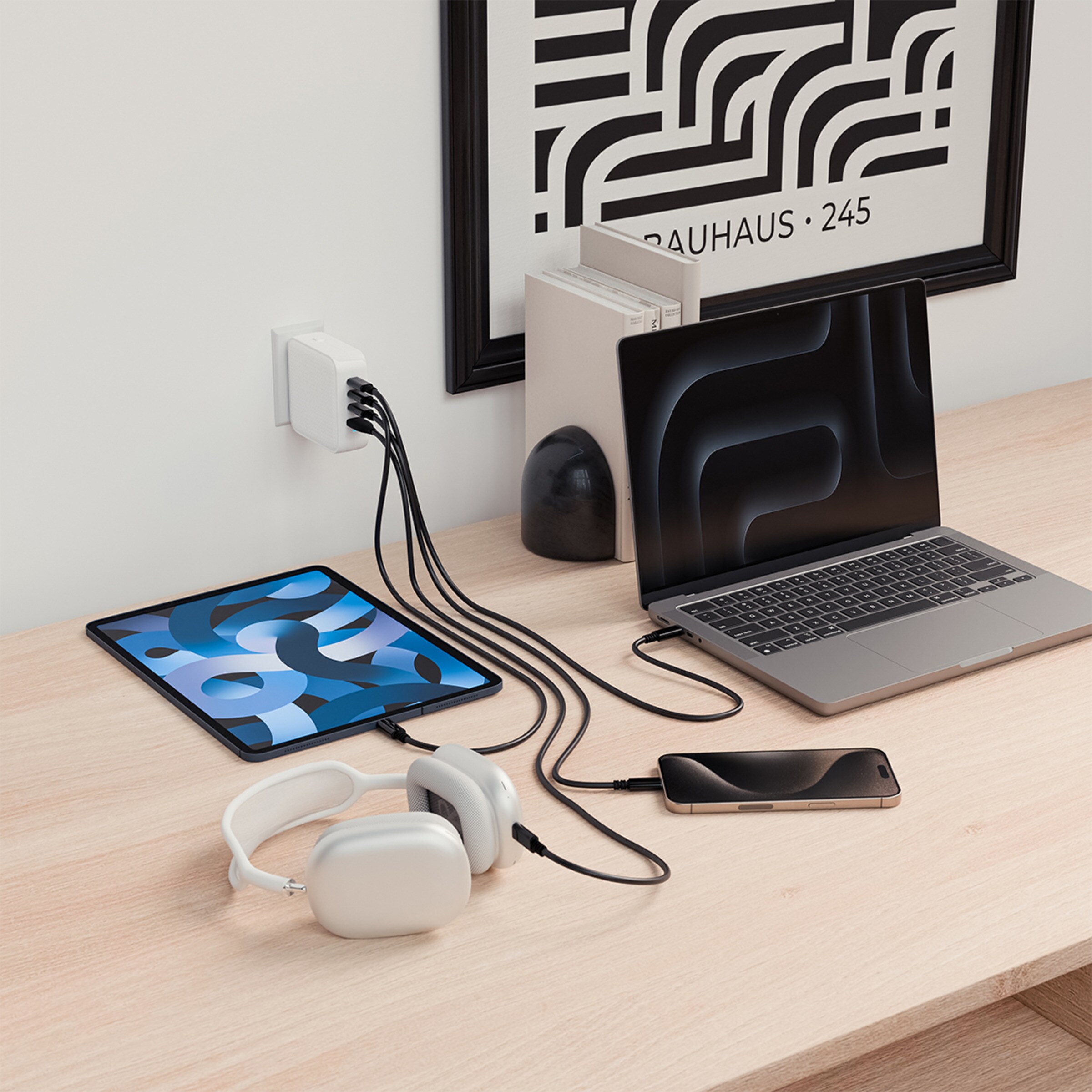 Cargador HyperJuice 100W USB-C GaN Blanco-7