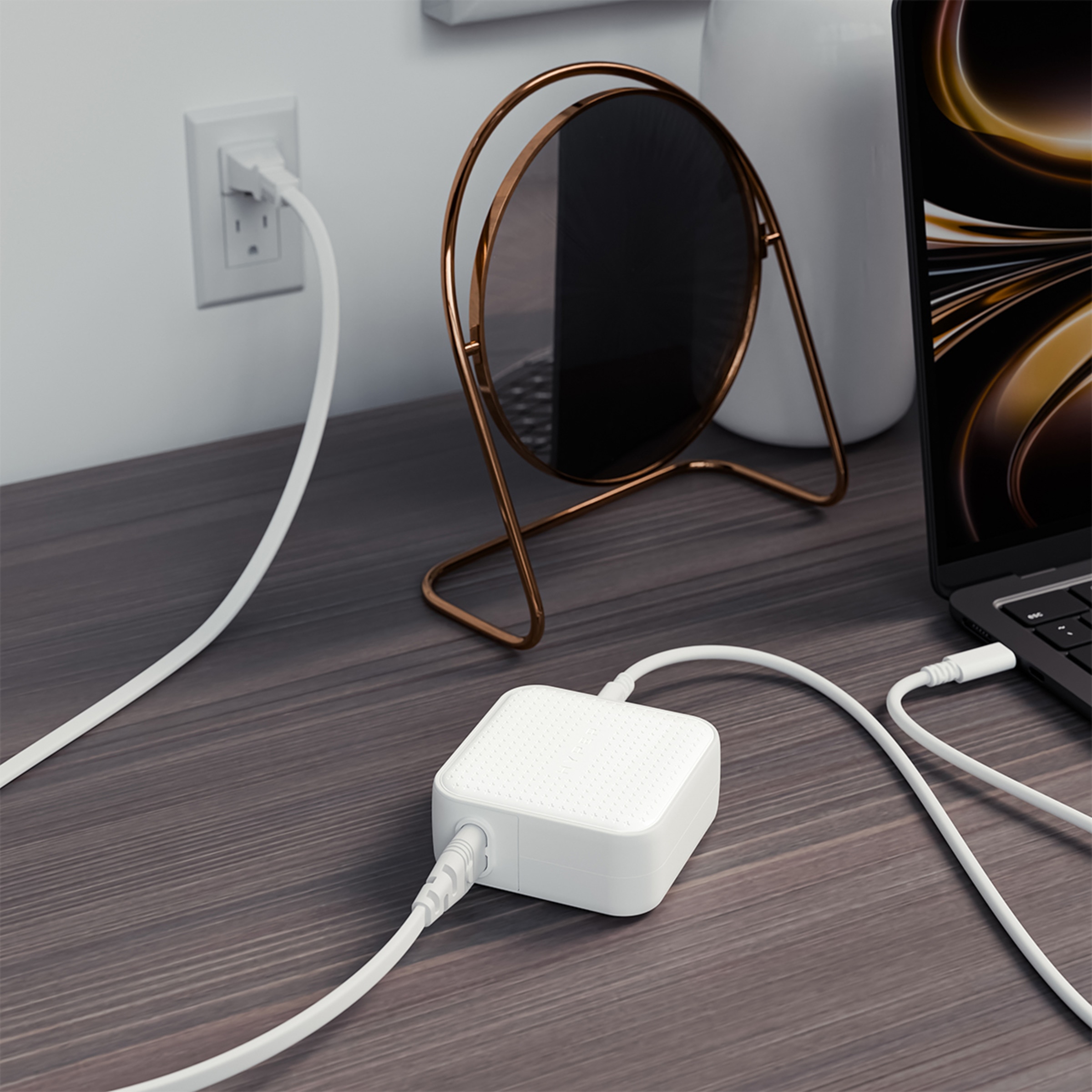 Cargador de viaje HyperJuice 70W USB-C GaN Blanco-6