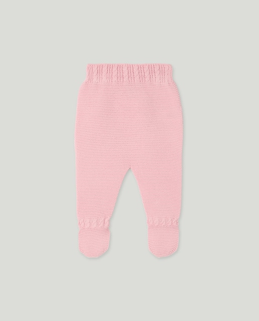Imagen 0 de Polaina tricot básico con ochos en cinturilla de bebé