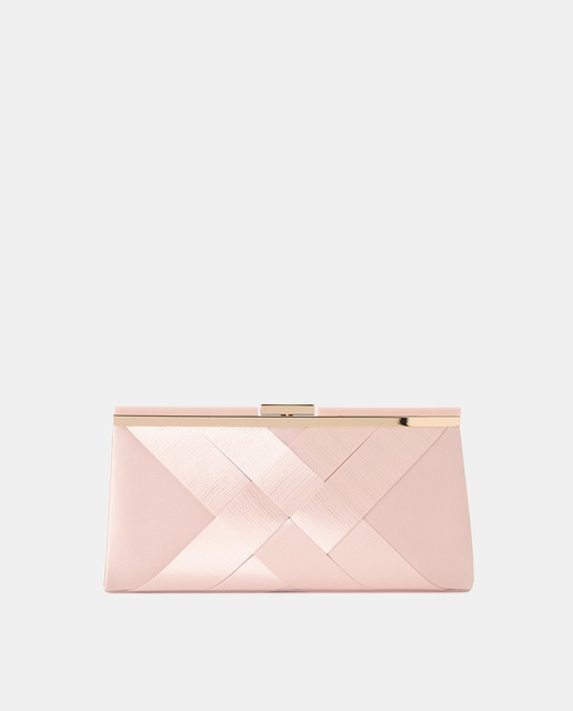 Imagem 0 de Mala Clutch com Brilho e Fecho de Bambu
