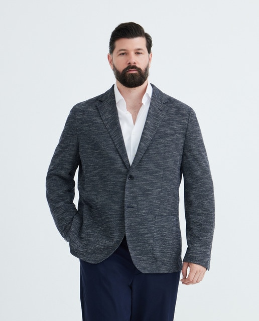 Imagem 0 de Blazer Clássico com Micro Estampado Tamanhos Grandes