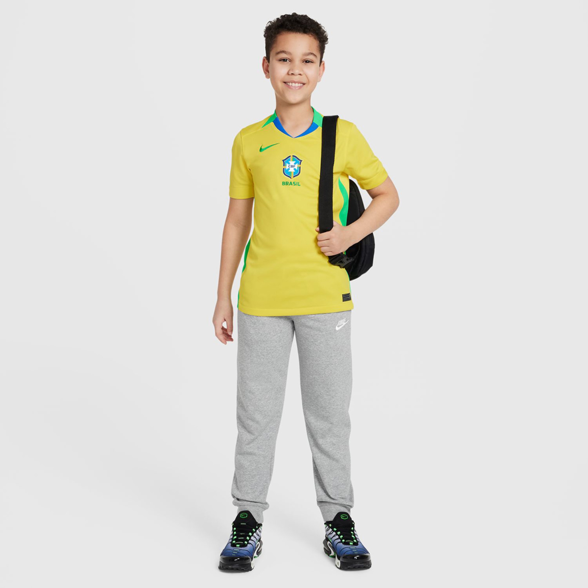 T-shirt de Criança 1.º Equipamento Brasil 2025 Stadium Amarelo-7