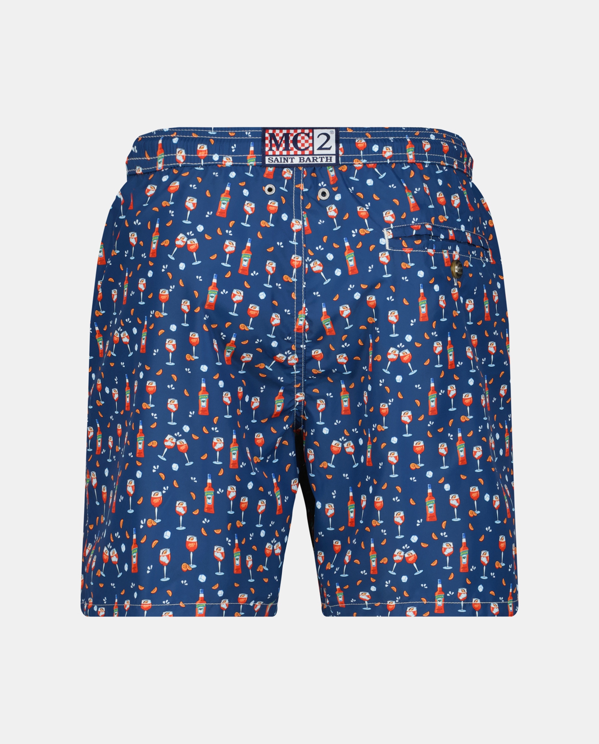 Calções de Banho de 40 cm de Comprimento com Cós Elástico e Dois Bolsos Azul-2