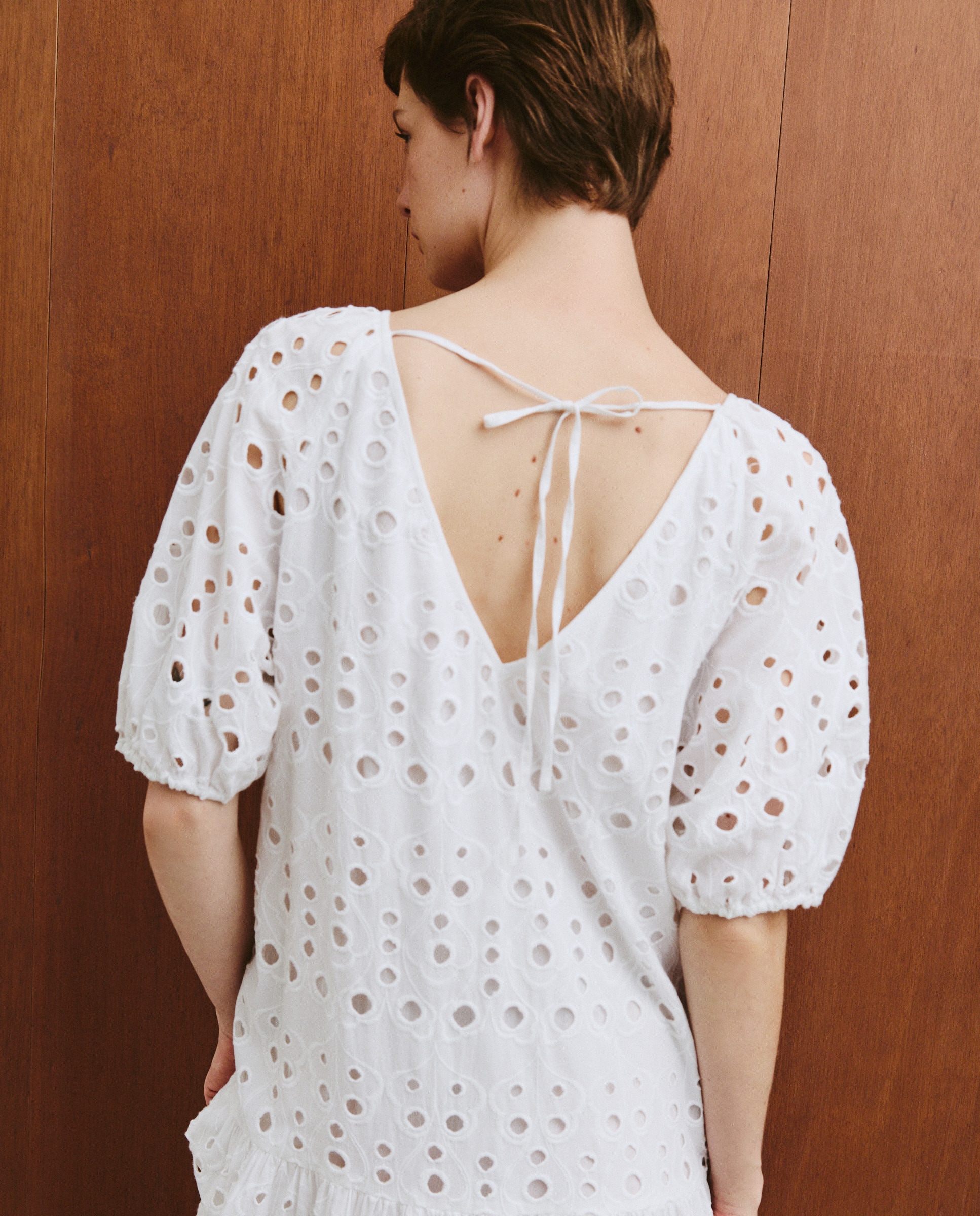 Vestido Comprido Liso Branco-4