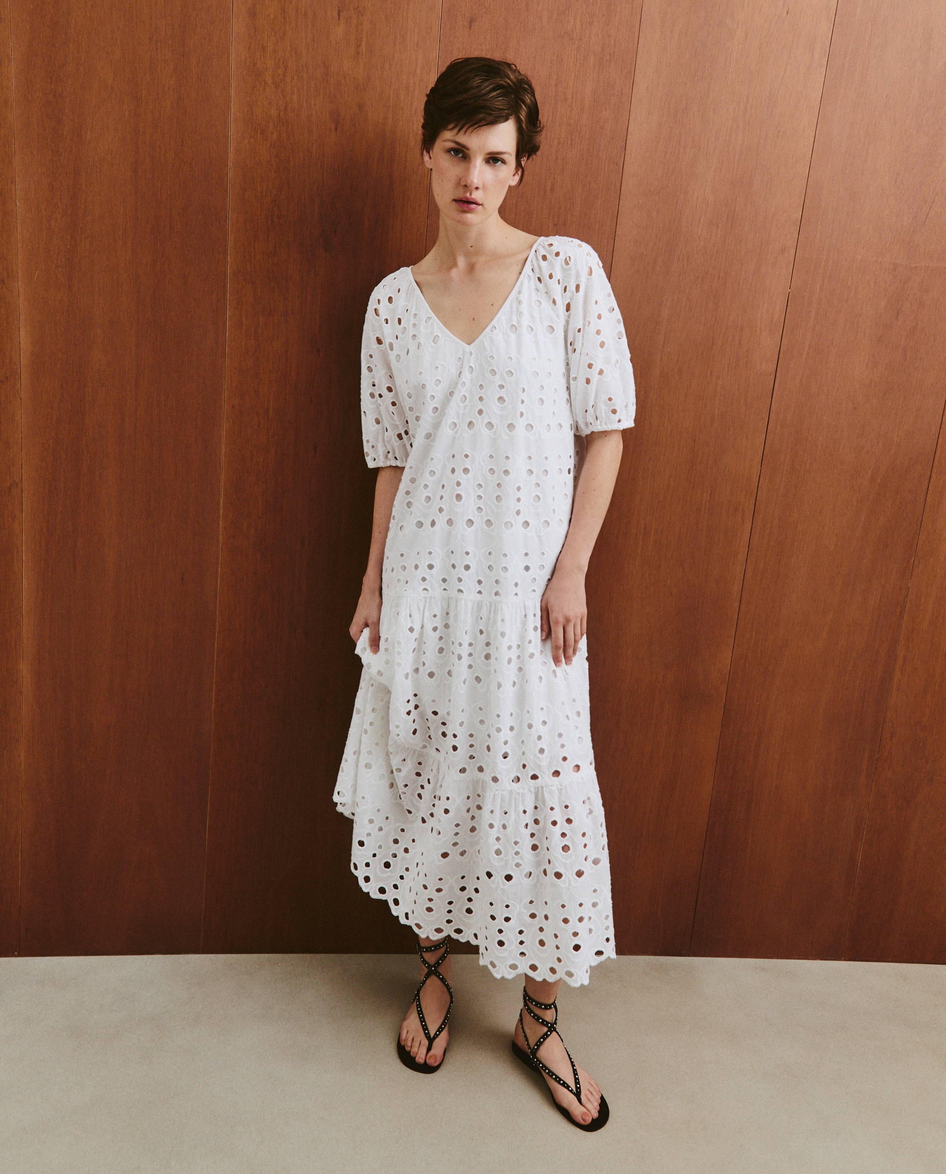 Vestido Comprido Liso Branco-1