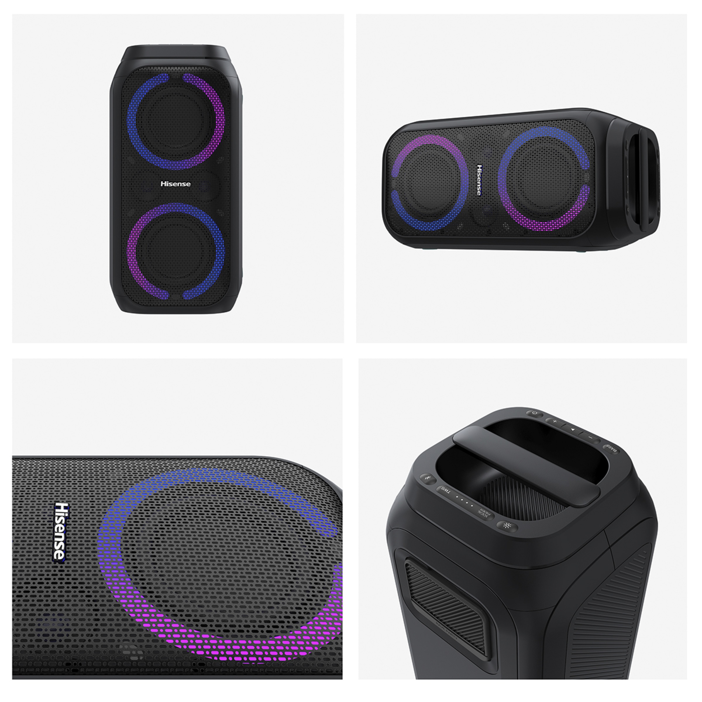Altavoz portátil alta potencia Hisense Party Rocket 160, 2.0, Bluetooth Negro-12