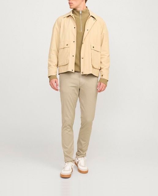 Imagen 0 de Pantalón chino de corte slim con cintura media de hombre