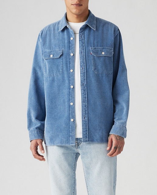 Imagen 0 de Camisa  de pana de hombre de manga larga fit relajado