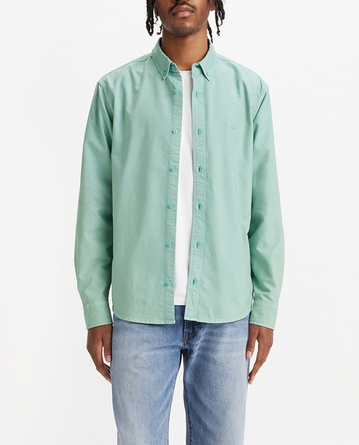 Imagen 0 de Camisa de algodón de hombre de manga larga fit relajado