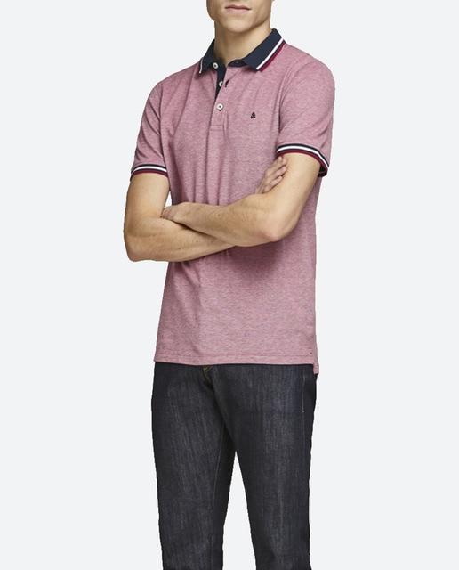 Imagen 0 de Polo de hombre slim rojo de manga corta
