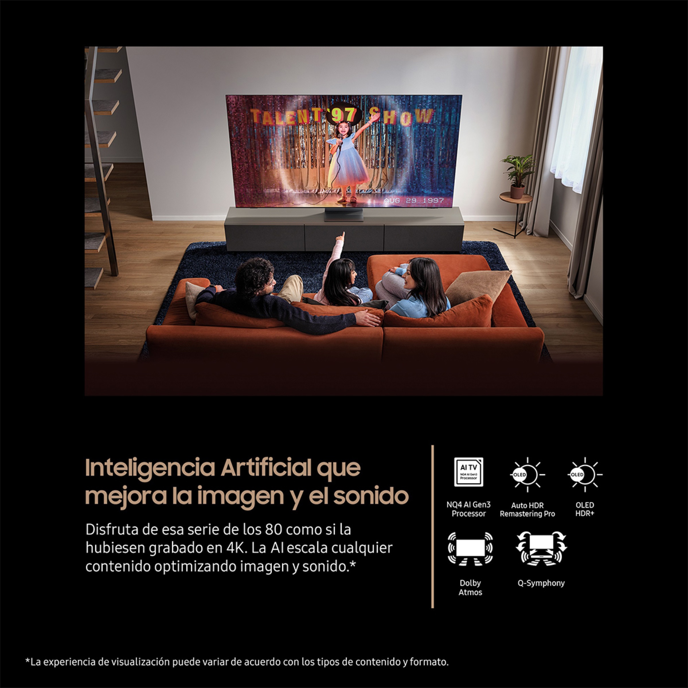 TV OLED 163cm (65") Samsung TQ65S93FATXXC 4K Vision AI PANTONE Smart TV Negro-3