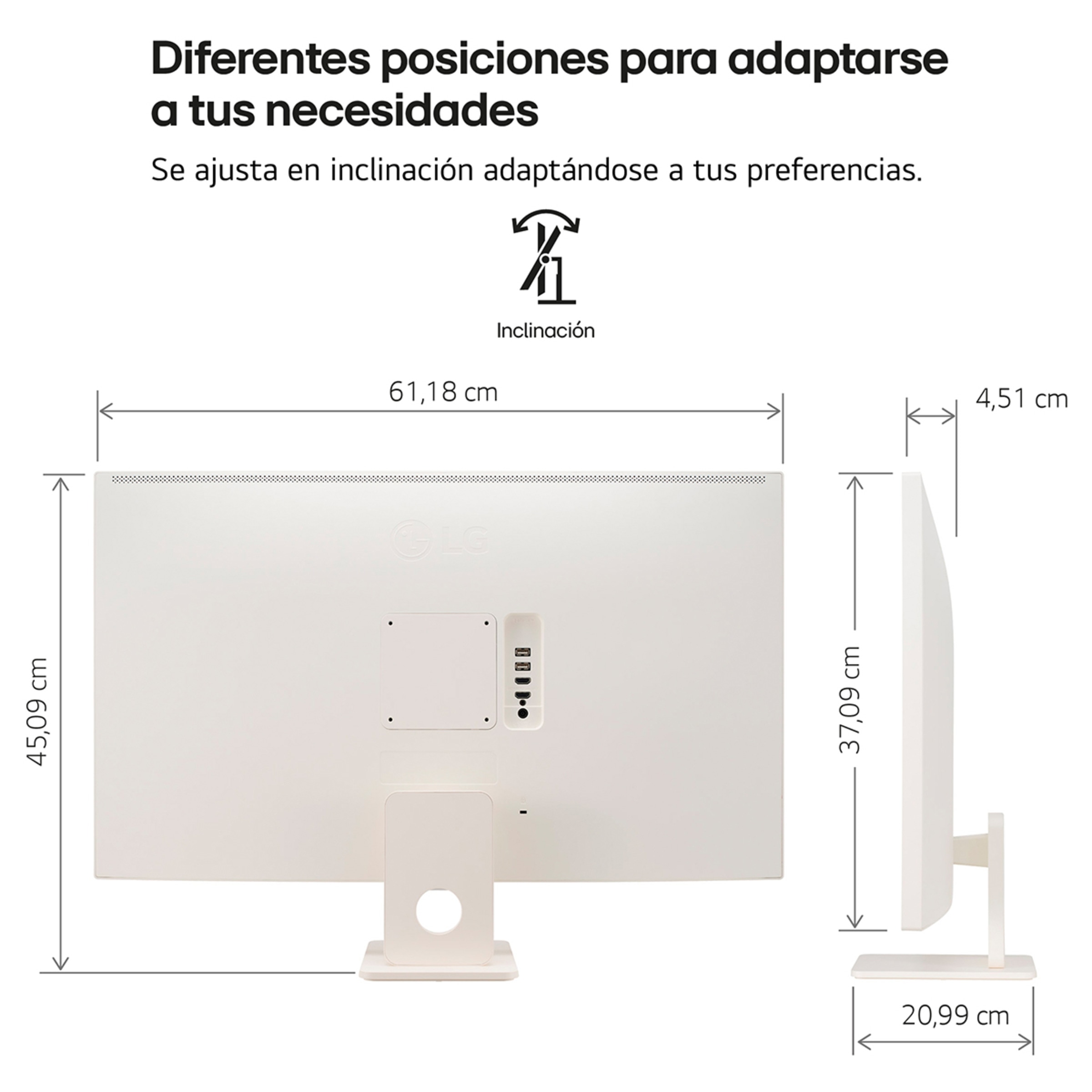 Monitor PC 68,5cm (27") LG MyView Smart Monitor 27U511SA-W, 100 Hz, Full HD Blanco-2
